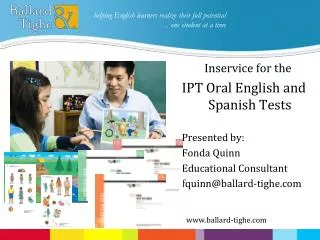 helping English learners realize their full potential … one student at a time