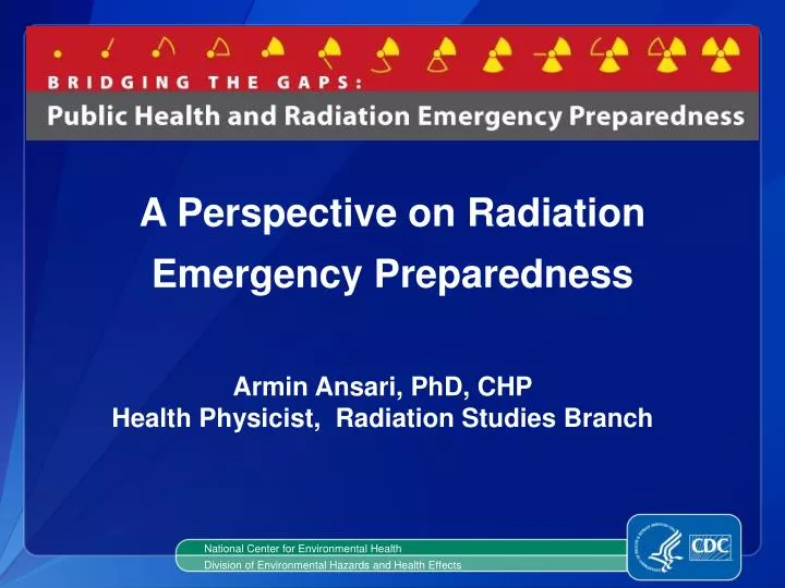 a perspective on radiation emergency preparedness