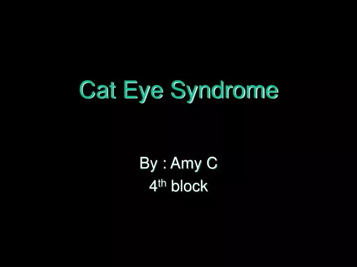 cat eye syndrome