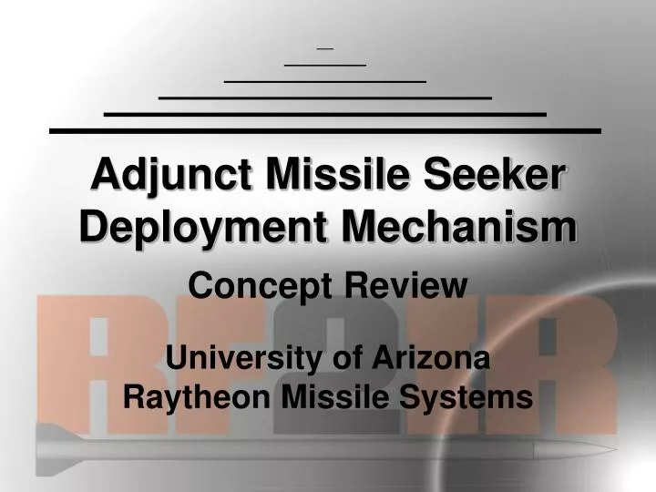 adjunct missile seeker deployment mechanism