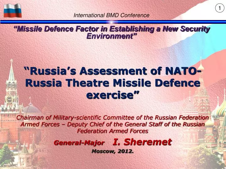 international bmd conference missile defence factor in establishing a new security environment