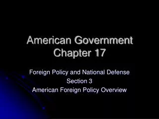 American Government Chapter 17