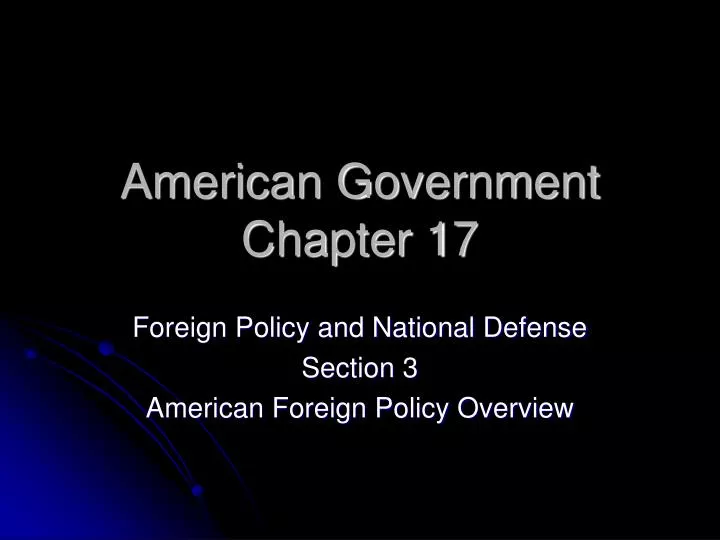 american government chapter 17