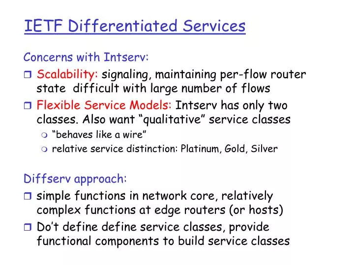 ietf differentiated services