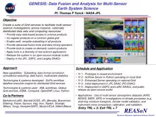 GENESIS: Data Fusion and Analysis for Multi-Sensor Earth System Science