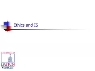 Ethics and IS