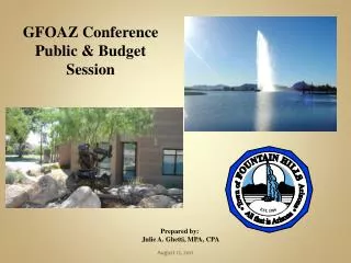 GFOAZ Conference Public &amp; Budget Session