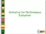 Statistical Tools for Performance Evaluation - slide 1