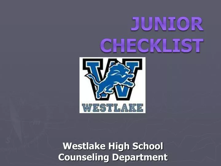 junior checklist