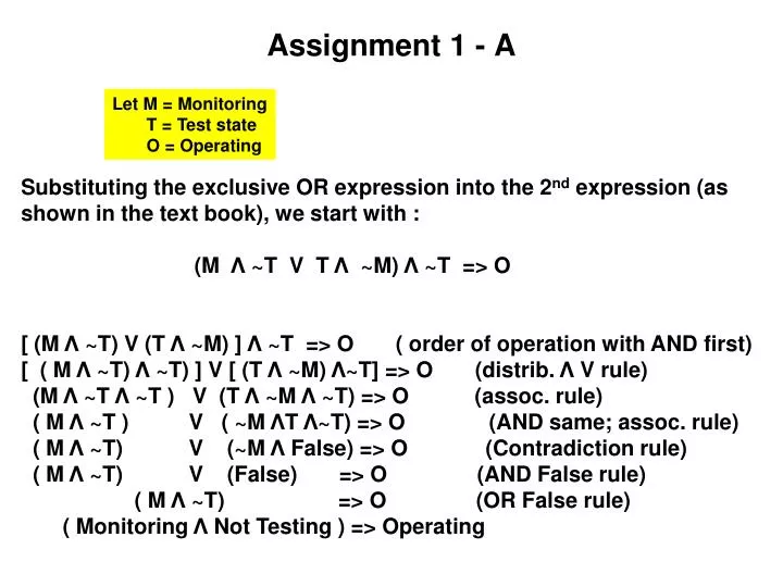 assignment 1 a