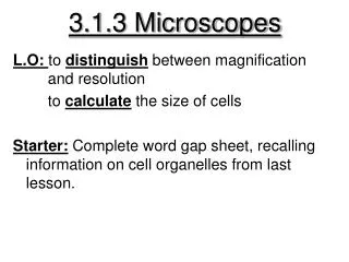 3.1.3 Microscopes