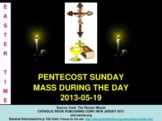 PENTECOST SUNDAY MASS DURING THE DAY 2013-05-19