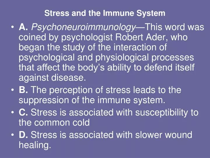 stress and the immune system