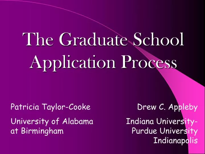 the graduate school application process