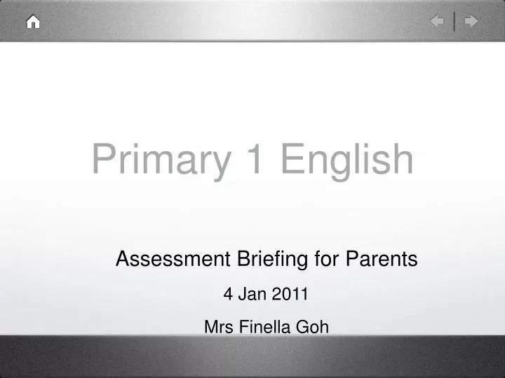 primary 1 english