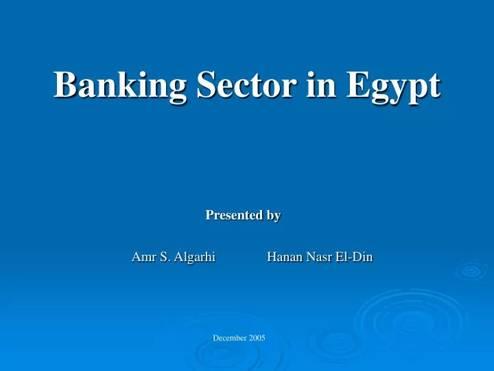 banking sector in egypt