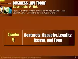 Contracts: Capacity, Legality, Assent, and Form