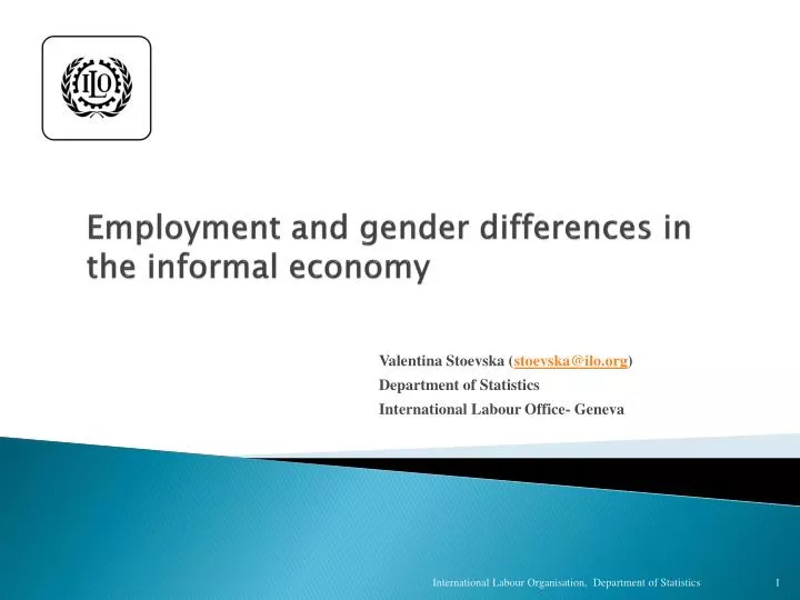 employment and gender differences in the informal economy