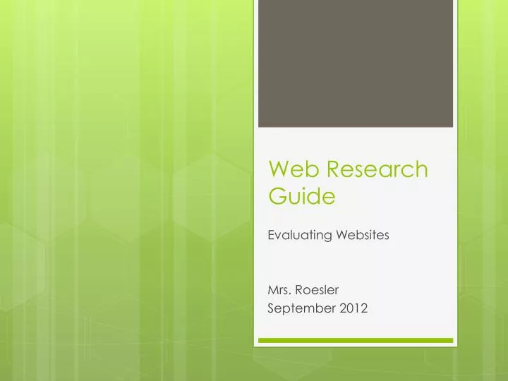 web research guide