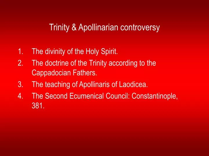 trinity apollinarian controversy
