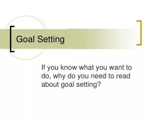 Goal Setting