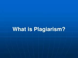 Plagiarism Definition