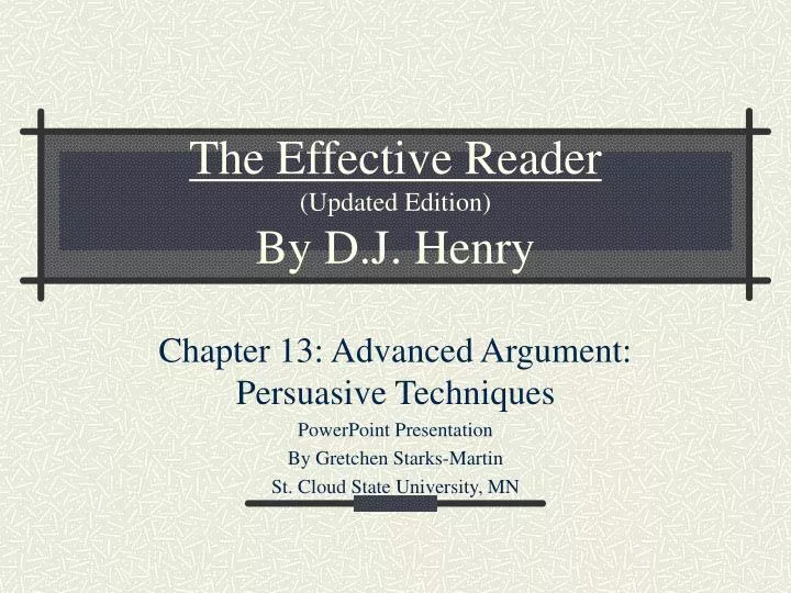 the effective reader updated edition by d j henry