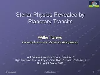 Stellar Physics Revealed by Planetary Transits