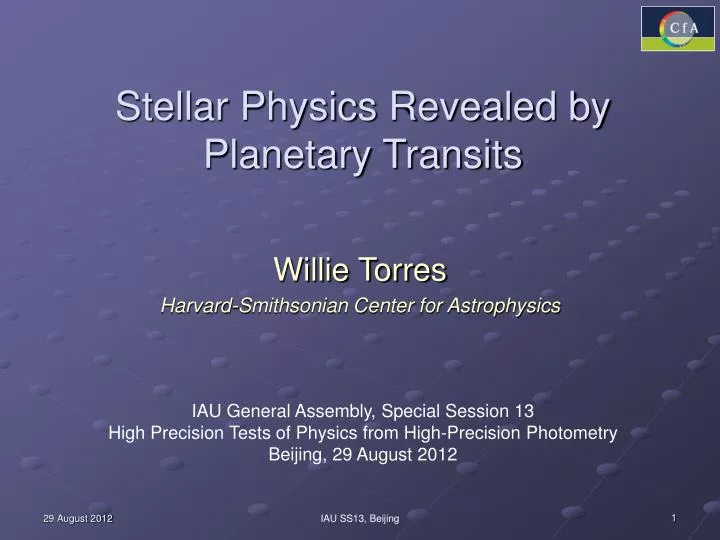 stellar physics revealed by planetary transits