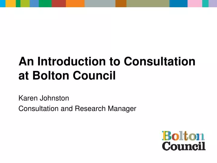 an introduction to consultation at bolton council