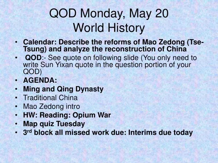 qod monday may 20 world history