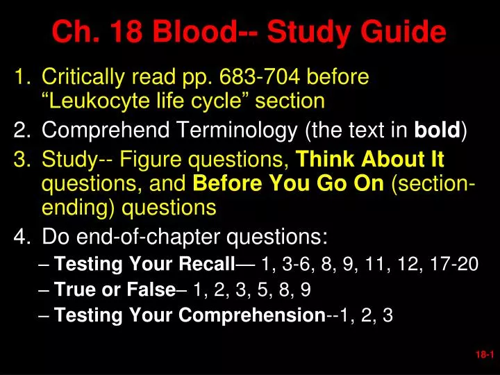 ch 18 blood study guide