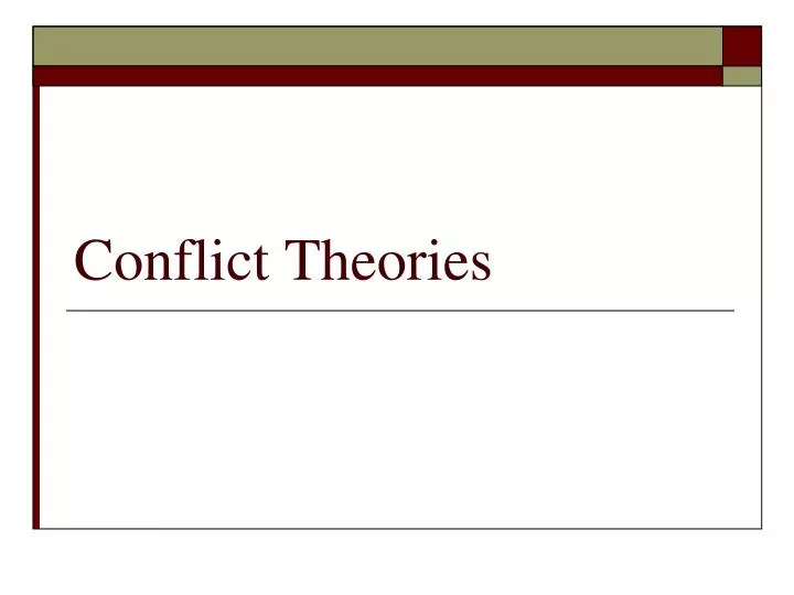 conflict theories