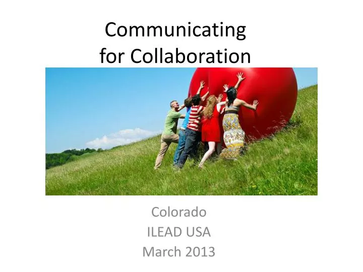 communicating for collaboration