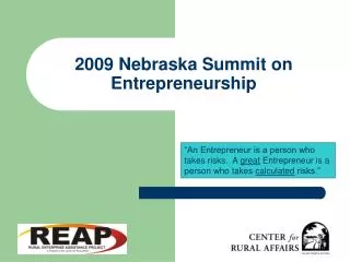 2009 Nebraska Summit on Entrepreneurship