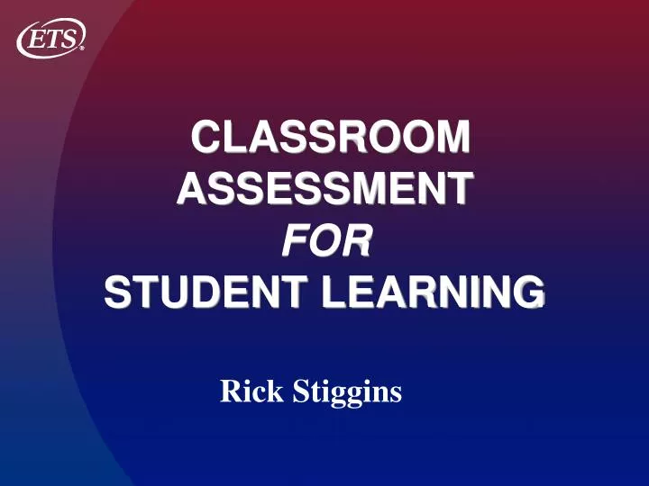 classroom assessment for student learning