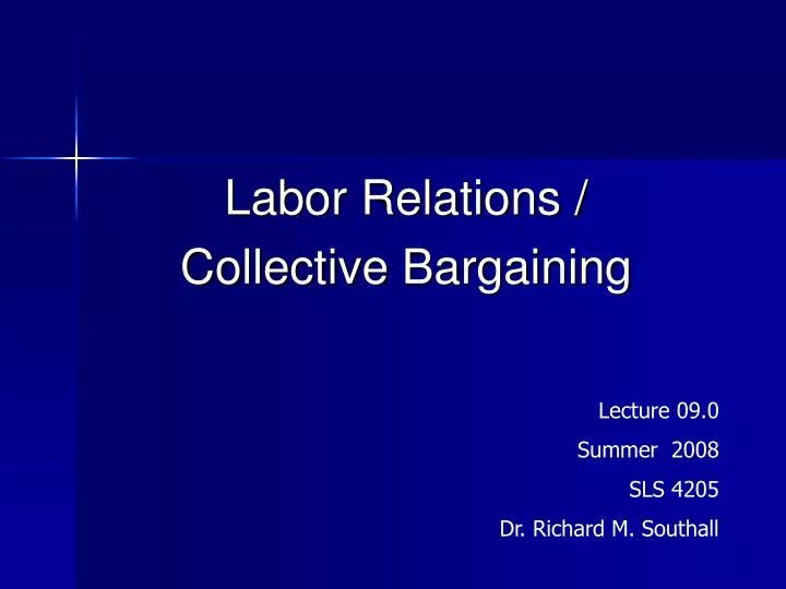 labor relations collective bargaining