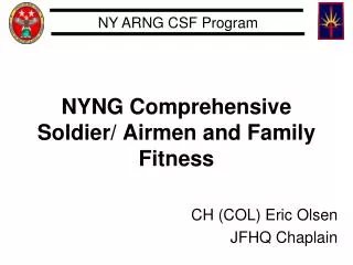 NYNG Comprehensive Soldier/ Airmen and Family Fitness