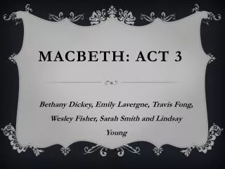 Macbeth: Act 3