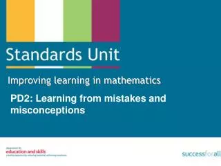 PD2: Learning from mistakes and misconceptions