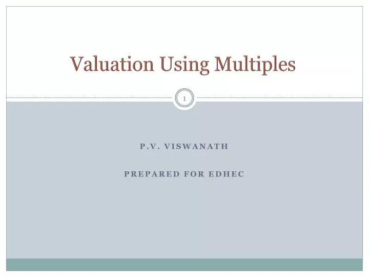 valuation using multiples
