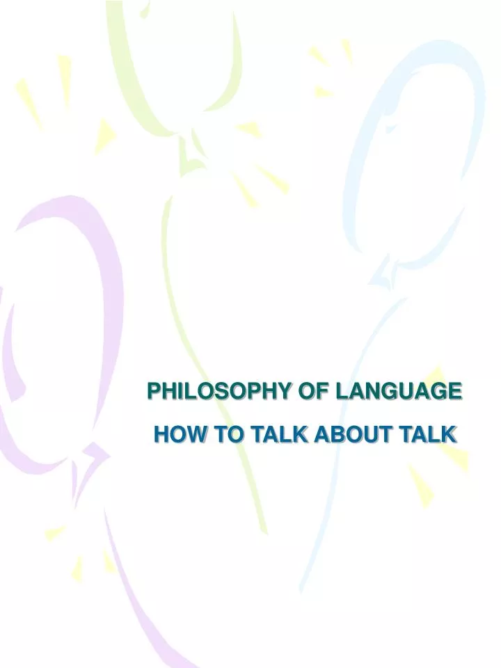 philosophy of language