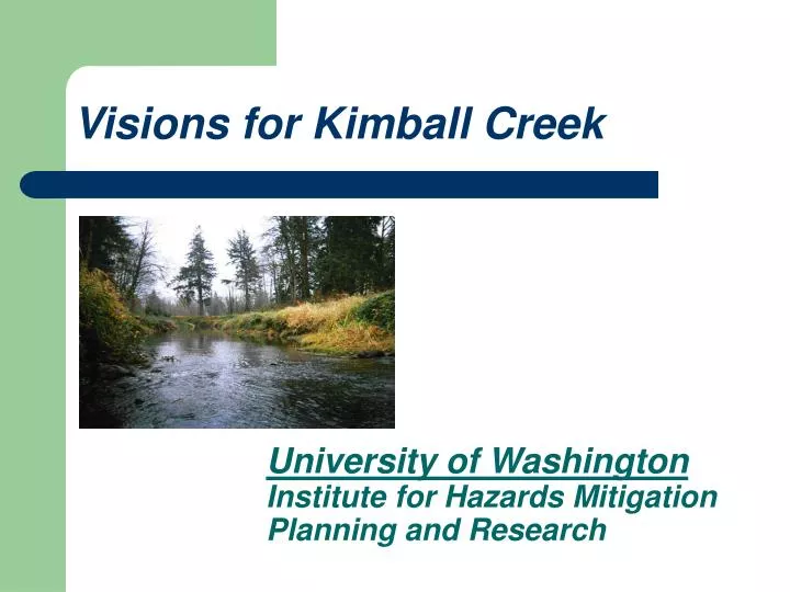 university of washington institute for hazards mitigation planning and research