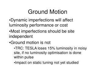 Ground Motion