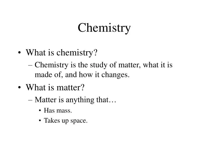 chemistry