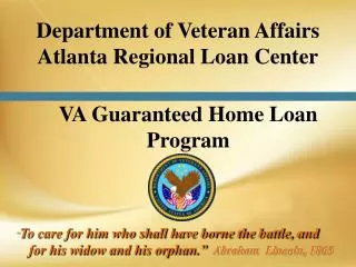 VA Guaranteed Home Loan Program