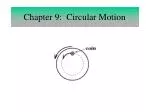 Chapter 9: Circular Motion - slide 1