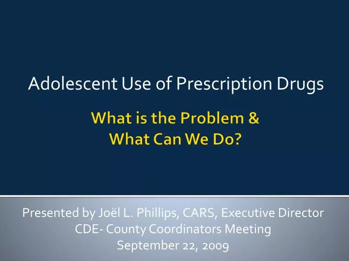 adolescent use of prescription drugs