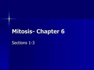 Mitosis- Chapter 6