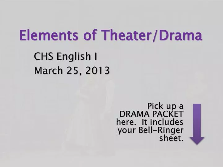elements of theater drama